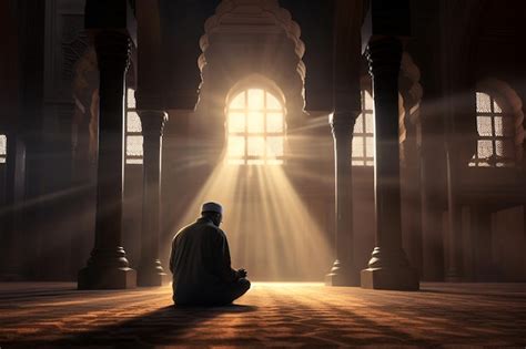 Premium Photo Arab Muslim Man Praying In A Mosque