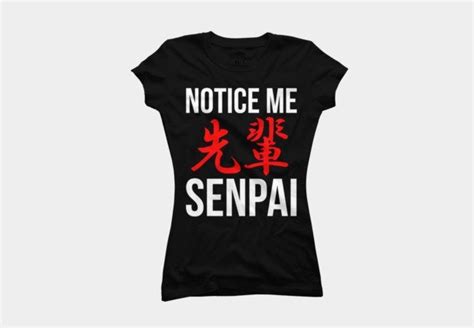 Notice Me Senpai Sempai Anime T Shirt Women S T Shirt Mens Long Sleeve