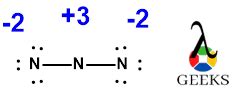 N3 Lewis Structure Drawings Hybridization Shape Charges Pairs