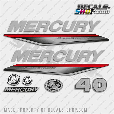 Mercury 40HP Four Stroke 2019 2022 Outboard Decal Kit