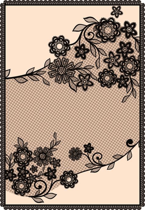 Vintage Black Lace Background Free Vector Download 54413 Free Vector