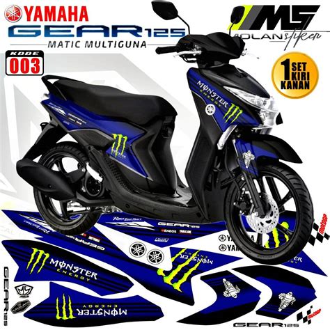 Decal Sticker Striping Variasi Yamaha Mio Gear Decal Semi