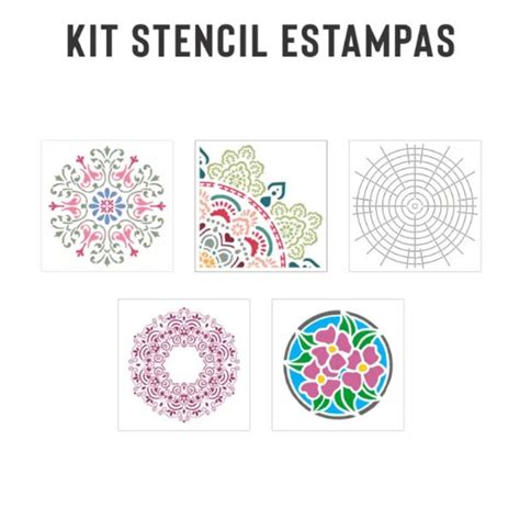 Kit Mandalas Moldes Vazado Stencil Tamako Modelos Variado