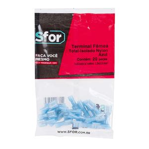 Terminal F Mea Total Isolado Nylon Azul X Mm P S Sforplast