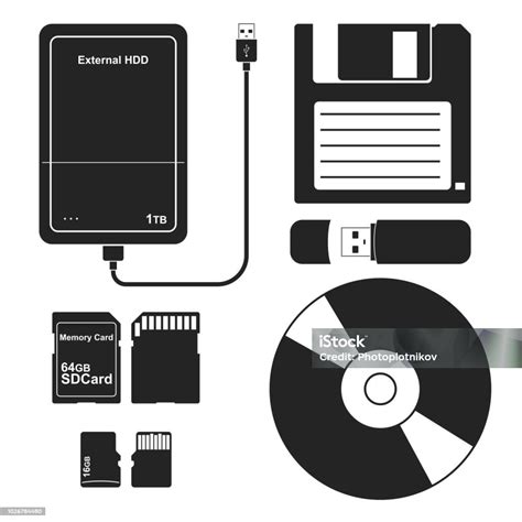 Kumpulan Media Penyimpanan Data Eksternal Disket Hard Disk Drive