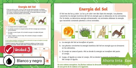 Guía De Trabajo La Energía Del Sol Lehrer Gemacht