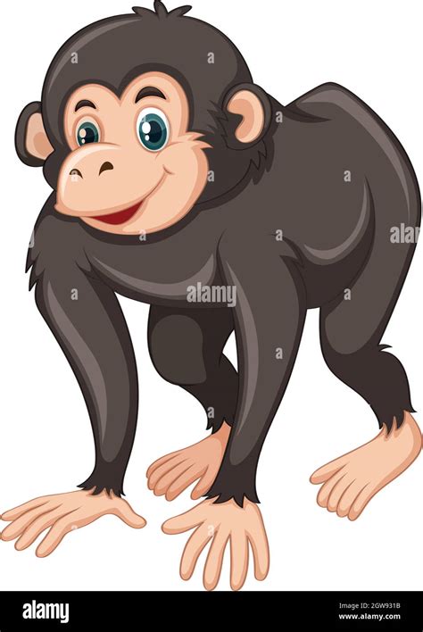 Chimpanzee With Happy Face Stock Vector Image And Art Alamy