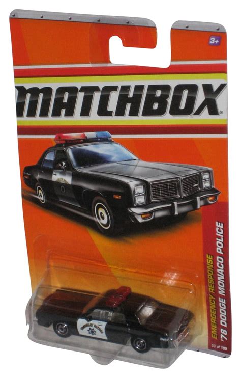 Matchbox Mbx Emergency Response 2010 Black 78 Dodge Monaco Police Highway Patrol Toy Car 53