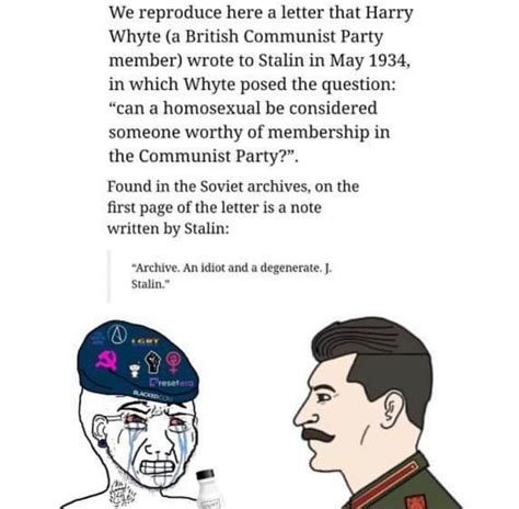 We Reproduce Here A Letter That Harry Whyte A British Communist Party