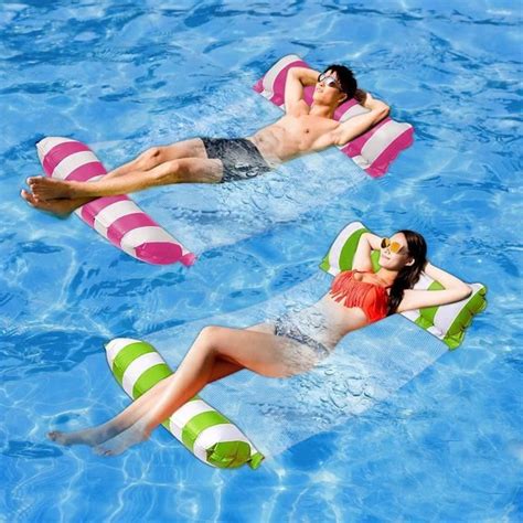 Flottant Lit Flottant Gonflable En Pvc Pour Piscine Hamac Eau