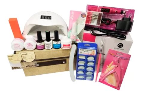 Kit Manicure Unha Primer Lixadeira Gel Top Coat Cabine Led