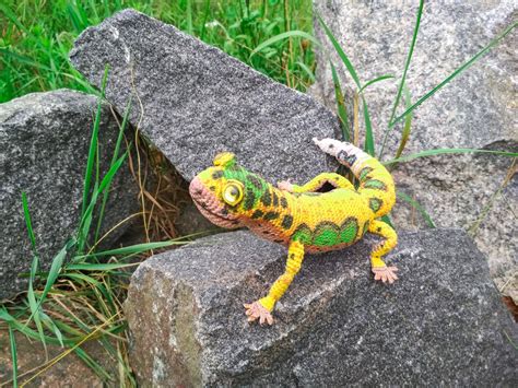 Gecko stuffed toy. Leopard gecko crochet plush. Realistic | Etsy
