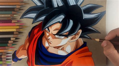 Goku Dbz Coloured Pencil Illustration Drawing And Illustration Art And Collectibles