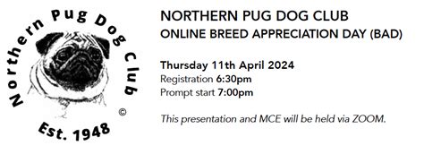 Upcoming Events The Northern Pug Dog Club