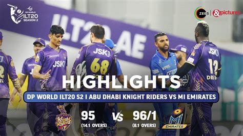 Ilt S Highlights Abu Dhabi Knight Riders V S Mi Emirates