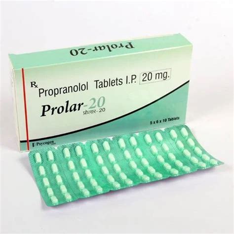 Prolar Propranolol Mg Tablets Packaging Type Box Packaging Size