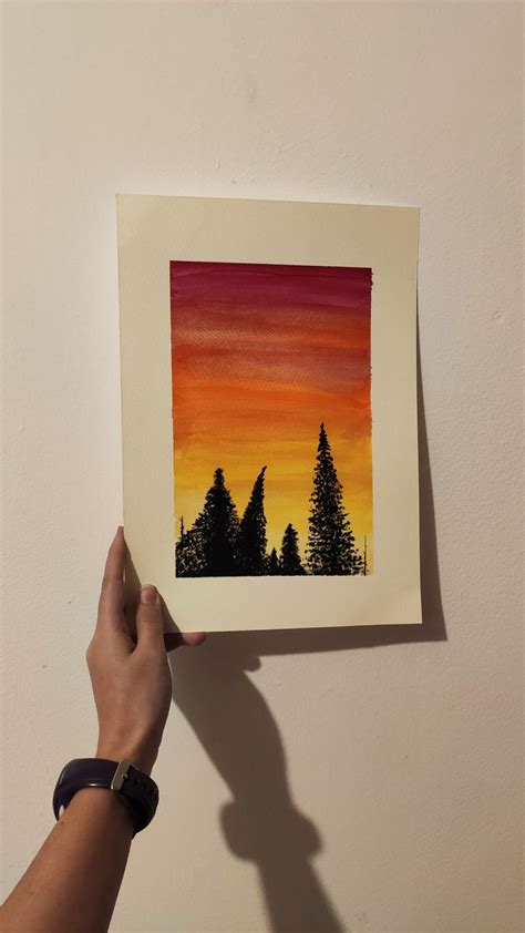 Puesta De Sol Dibujo Dibujo Atardecer Pinturas De Paisajes Faciles