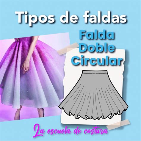 Cómo hacer Falda Doble Circular Paso a Paso Fácil Patrón Tipos de Faldas