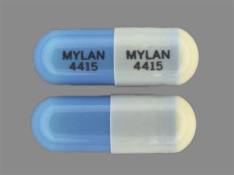 Mylan 4415 Mylan 4415 Pill Blue And White Capsuleoblong Pill Identifier