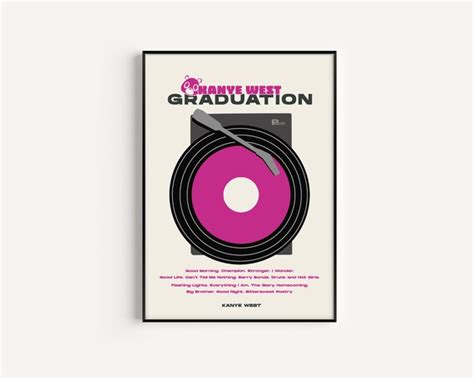 Graduation Kanye West Vinyl Album Poster Print Vintage Retro Etsy