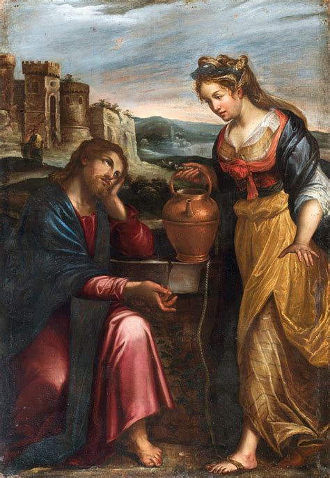 Christ And The Samaritan Woman At The Well By Lavinia Fontana Artvee