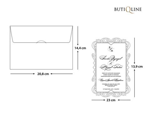 Invitatii Nunta Crem Gri Carton Sidefat Relief Sigilare Ceara X