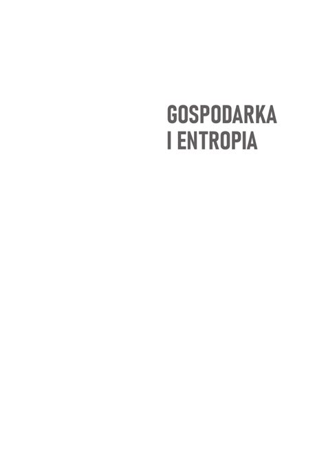 Pdf Entropia W Procesach Gospodarczych