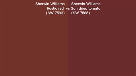 Sherwin Williams Rustic Red Vs Sun Dried Tomato Side By Side Comparison