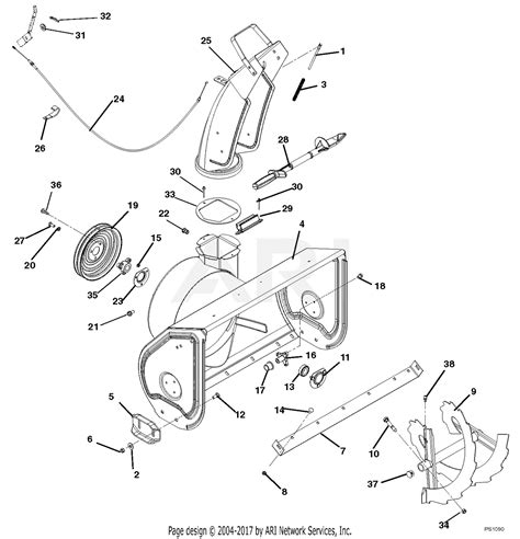 Ariens 921013 000101 015000 Deluxe 30 Parts Diagram For Auger And Chute