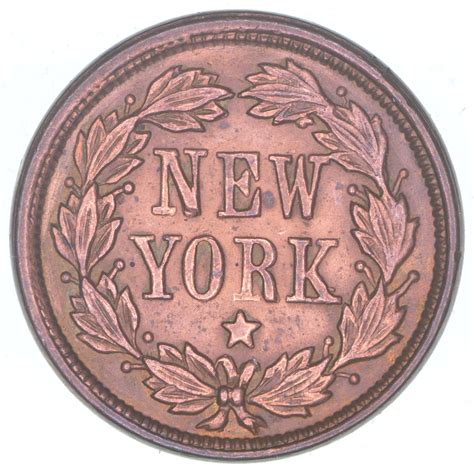 Authentic ORIGINAL Civil War Token 1863 New York Property Room