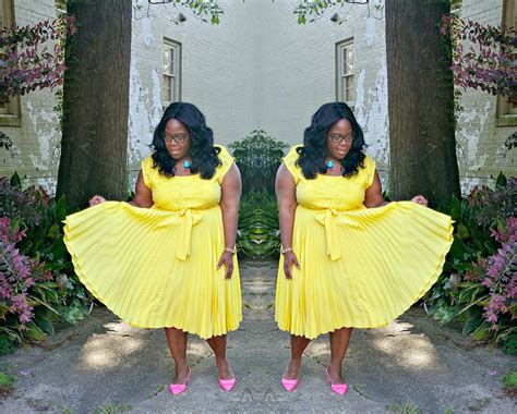 Still Twirling The Power Of Lane Bryants Yellow Pleated Dress