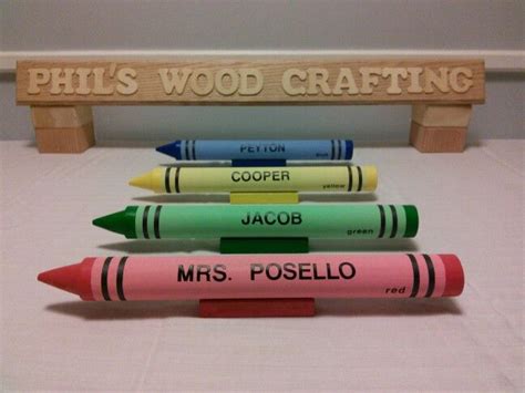 Crayon Nameplates For Your Favorite Teacher Or For A Friend Or For Your