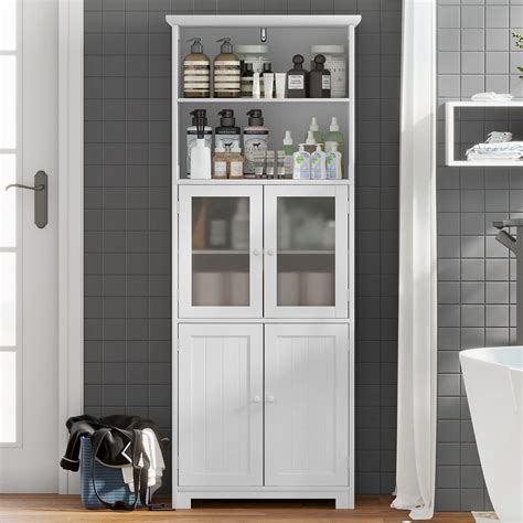 Buy Tiptiper Tall Bathroom Storage Cabinet Large Floor Cabinet With 2