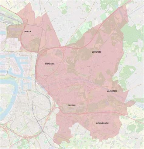 figuur  situering groen kruis  provincie antwerpen