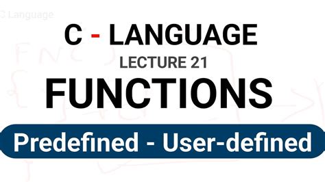 Introduction To Functions In C Language In Hindi YouTube