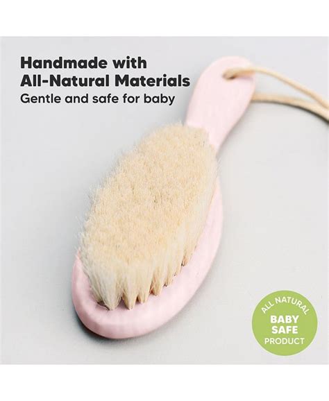 Keababies Baby Hair Brush Oval Cradle Cap Brush Soft Baby Brush For