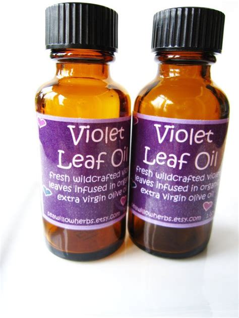 Violet Leaf Infused Herbal Oil Viola Odorata Organic Etsy Herbal