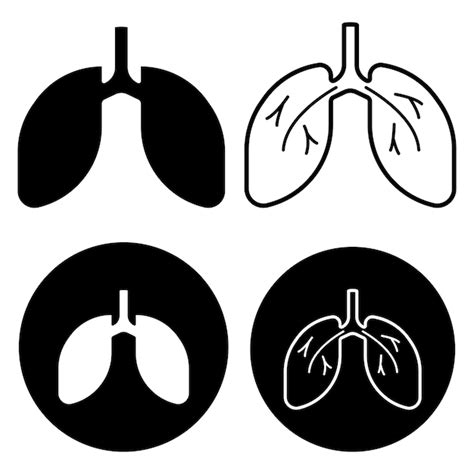 Premium Vector Lung Icon Vector