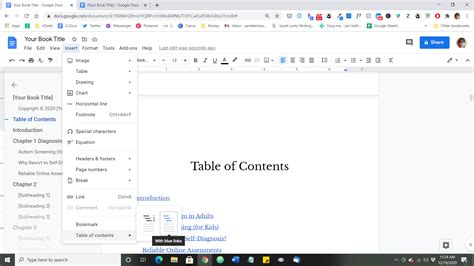 Writing A Book Template Google Docs