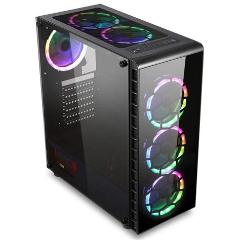 Gabinete Gamer Liketec Prysmat Rgb Vidro Temperado Fans Mid