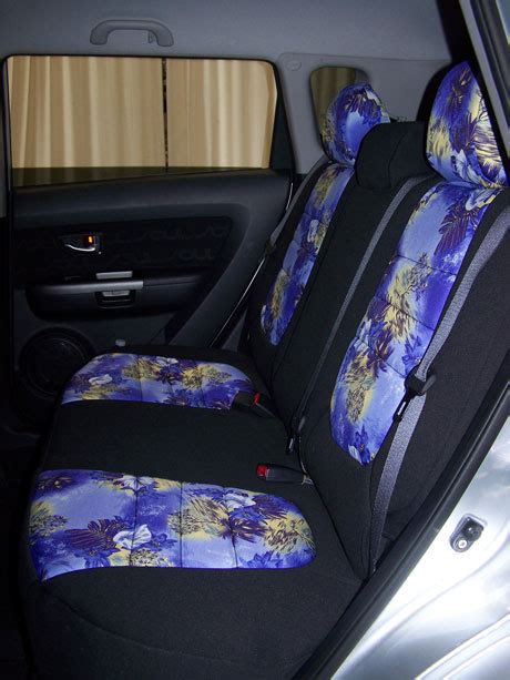 Kia Soul Pattern Seat Covers Rear Seats Wet Okole