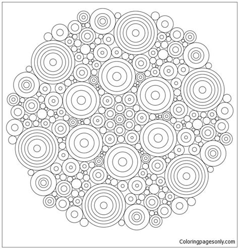 Circle Mandala Coloring Pages