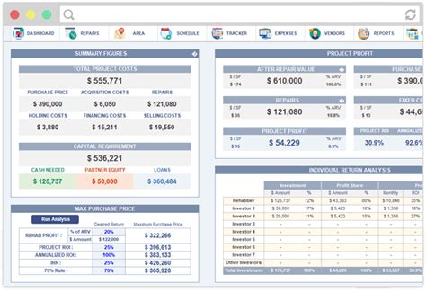 House Flipping Spreadsheet Real Estate Spreadsheets