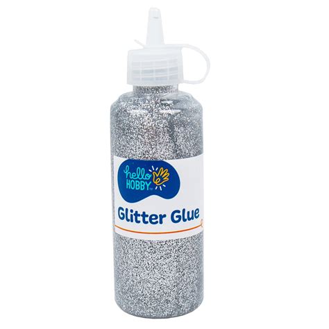 Hello Hobby Silver Glitter Glue 2 9 Oz