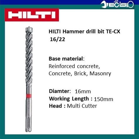 Hilti Hammer Concrete Drill Bit Te Cx Mm X Mm Lazada