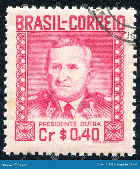 Eurico Gaspar Dutra Editorial Stock Image Image Of Postmark