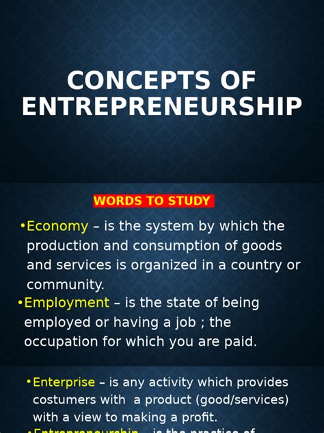Concepts Of Entrepreneurship Q1 Wk 1 2 2 Pdf