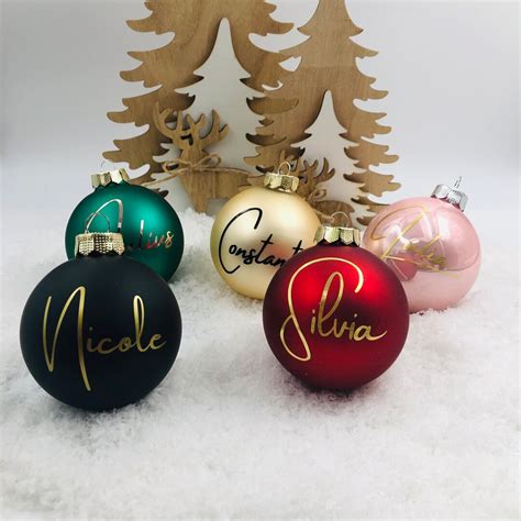 Personalized Christmas Balls 8 Cm Christmas Tree Balls With Etsy