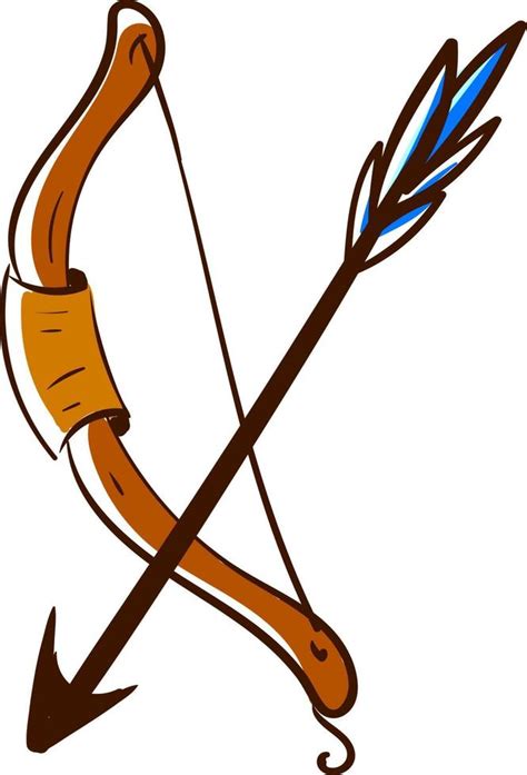 Bow And Arrow Illustration Vector On White Background Vector