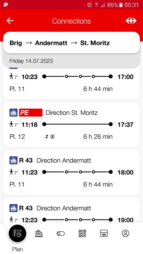 Availability of reservations from PanoramaExpress - Glacier Express ...